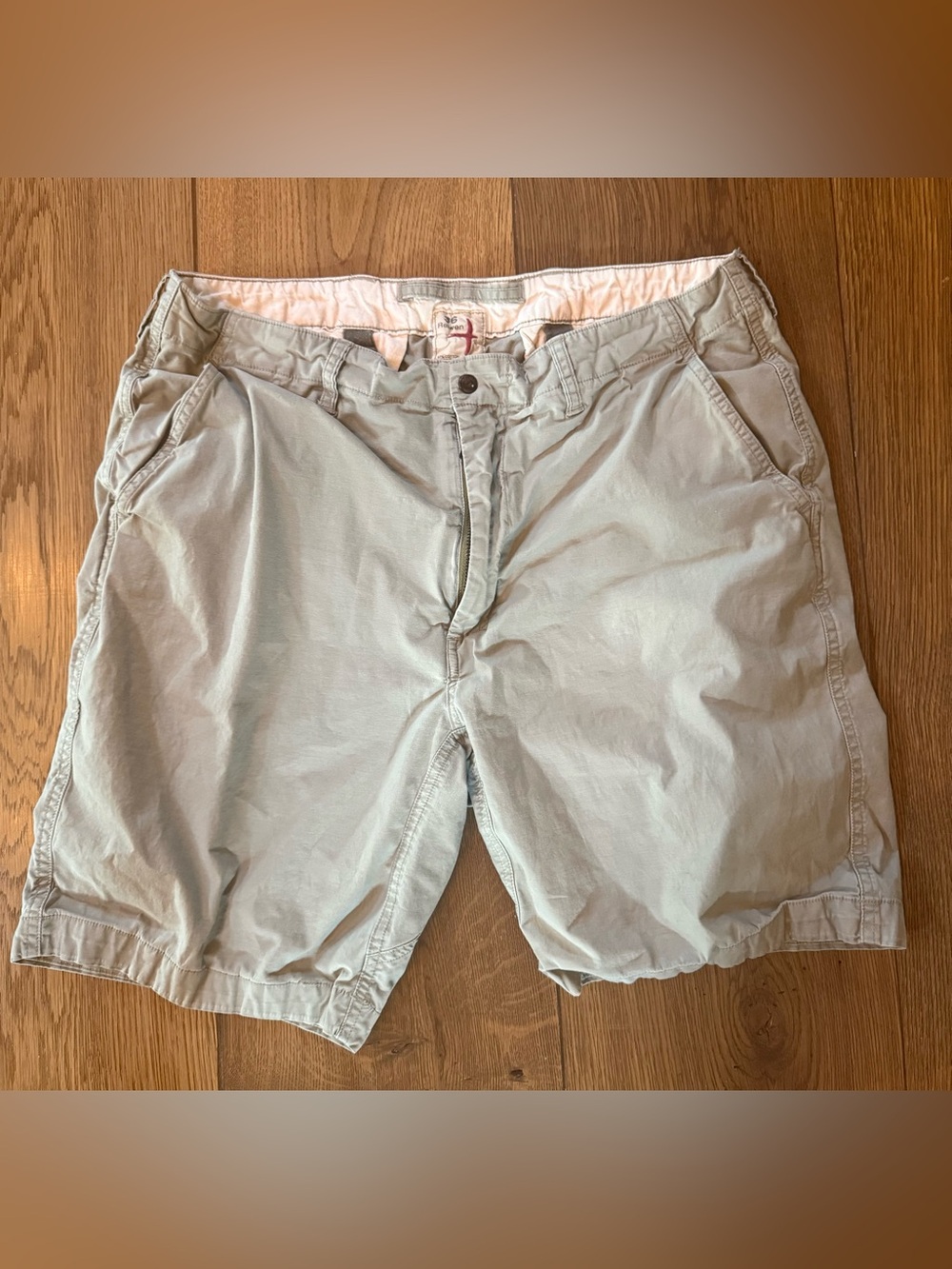 Relwen Flat-Front Casual Shorts in Light Sage